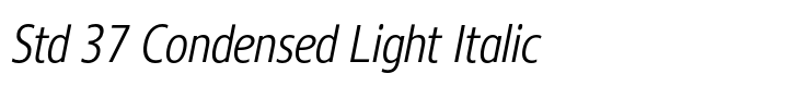 Core Sans N Std 37 Condensed Light Italic