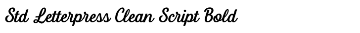 Letterpress Studio Std Letterpress Clean Script Bold
