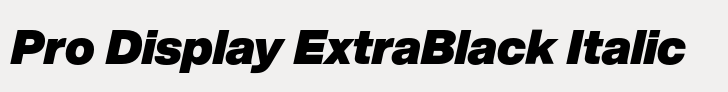 Helvetica Now Pro Display ExtraBlack Italic
