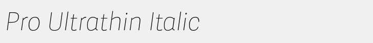Adelle Sans Pro Ultrathin Italic