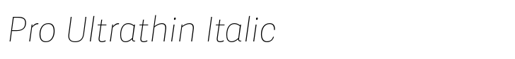 Adelle Sans Pro Ultrathin Italic
