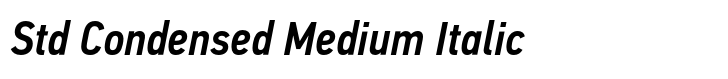 PF DIN Text Std Condensed Medium Italic