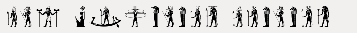 Egyptian Hieroglyphics – Deities Std Egyptian Deities