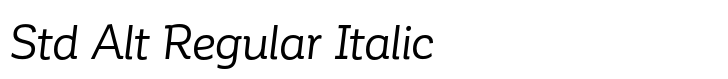 Corporative Std Alt Regular Italic