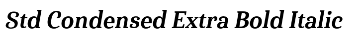 Haboro Serif Std Condensed Extra Bold Italic