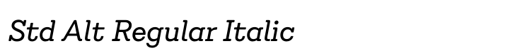 Emy Slab Std Alt Regular Italic