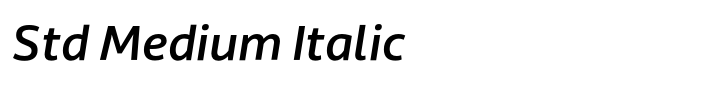 Riona Sans Std Medium Italic