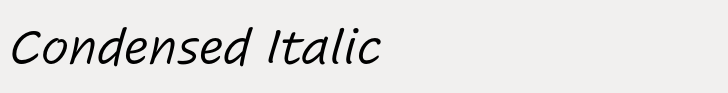 Cavolini Condensed Italic