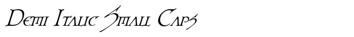 Planet Serif Demi Italic Small Caps
