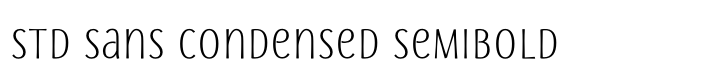 Storyteller Std Sans Condensed SemiBold
