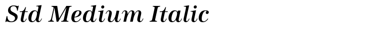 URW Antiqua Std Medium Italic