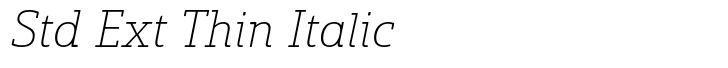 Solitas Slab Std Ext Thin Italic