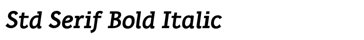 Karlo Std Serif Bold Italic