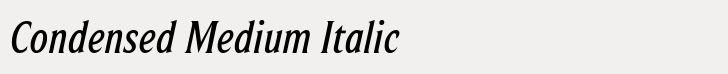 Beaufort Condensed Medium Italic