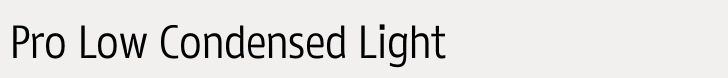 Lipa Agate Pro Low Condensed Light