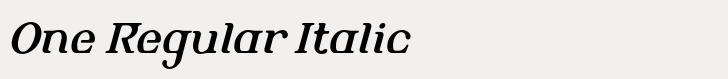 Alembic One Regular Italic