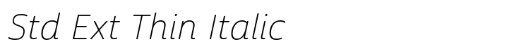 Cabrito Sans Std Ext Thin Italic