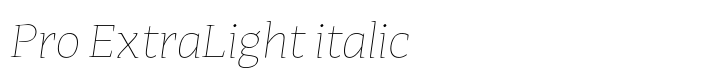 Adagio Serif Pro ExtraLight italic