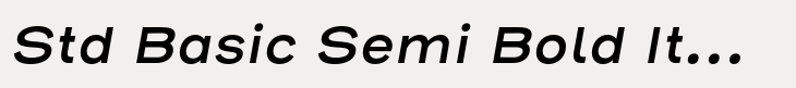 Henderson Sans Std Basic Semi Bold Italic