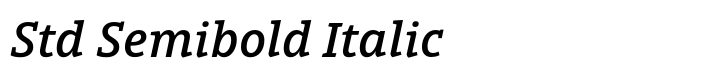 Open Serif Std Semibold Italic