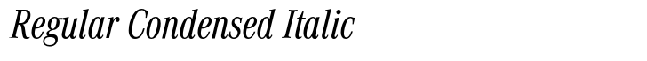 Corporate A WGL Regular Condensed Italic