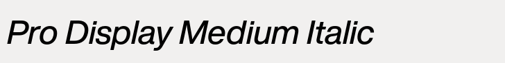 Helvetica Now Pro Display Medium Italic