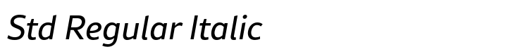 Rival Sans Std Regular Italic