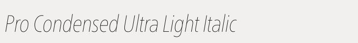 Neue Frutiger for PFERD group Pro Condensed Ultra Light Italic