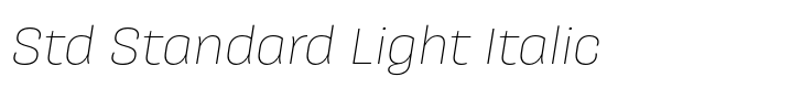 Galeana Std Standard Light Italic