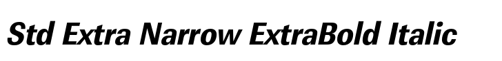 Linear Std Extra Narrow ExtraBold Italic