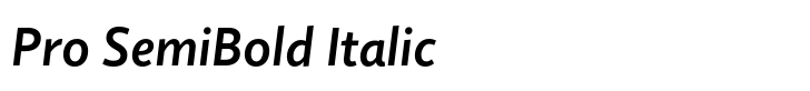 Quire Sans Pro SemiBold Italic