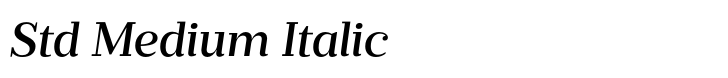 Prumo Text Std Medium Italic