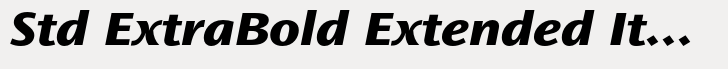 Ocean Sans Std ExtraBold Extended Italic