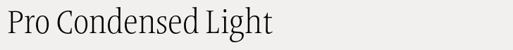 Frutiger Serif Pro Condensed Light