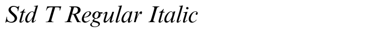 Nimbus Roman No. 9 Std T Regular Italic