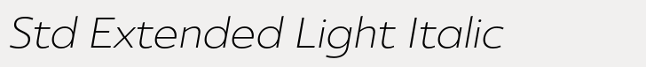 Ultine Std Extended Light Italic