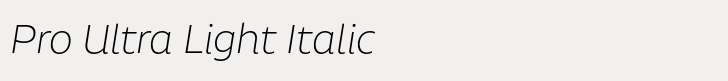 Aalto Sans Pro Ultra Light Italic