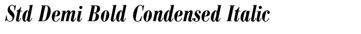 Bodoni Antiqua Std Demi Bold Condensed Italic