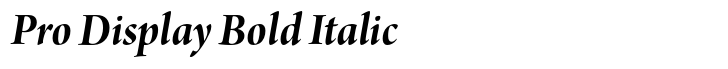 Arno Pro Display Bold Italic