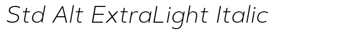 Artegra Sans Std Alt ExtraLight Italic