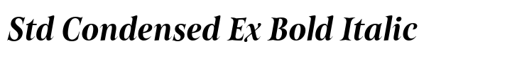 Belda Std Condensed Ex Bold Italic