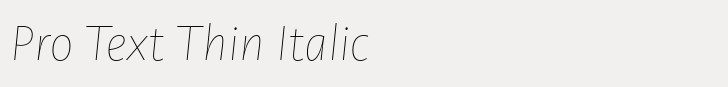 PMN Caecilia Sans Pro Text Thin Italic