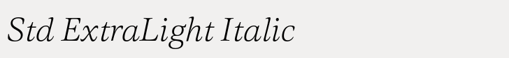 Civita Std ExtraLight Italic