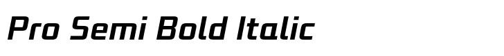 Bunken Tech Sans Pro Semi Bold Italic