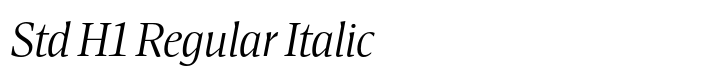 Antonia Std H1 Regular Italic