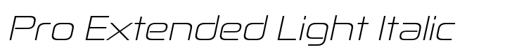 Zekton Pro Extended Light Italic