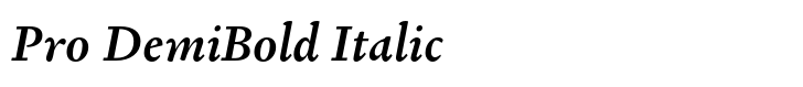 Garalda Pro DemiBold Italic
