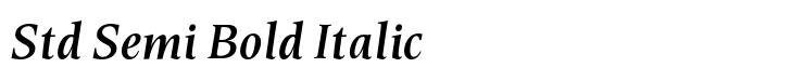 Esperanto Std Semi Bold Italic