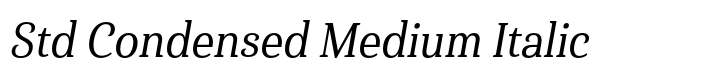 Haboro Serif Std Condensed Medium Italic