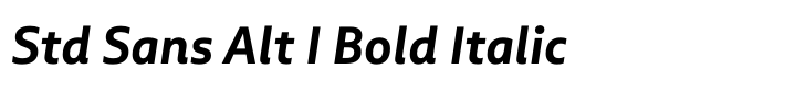 Multiple Std Sans Alt I Bold Italic